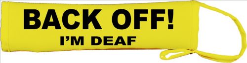 BACK OFF! - I'm Deaf Lead Leash Slip Cover